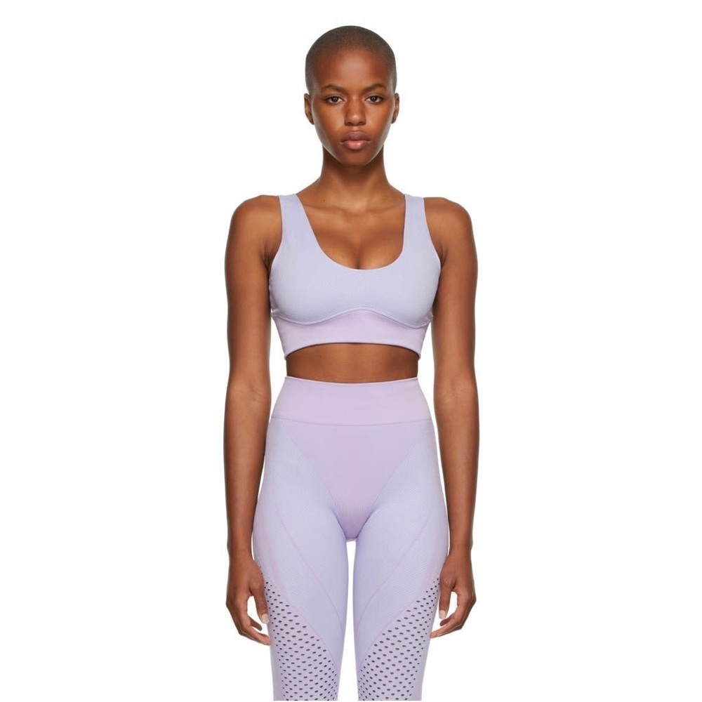 Ivy Park Adidas Purple Knit Scoop Bra